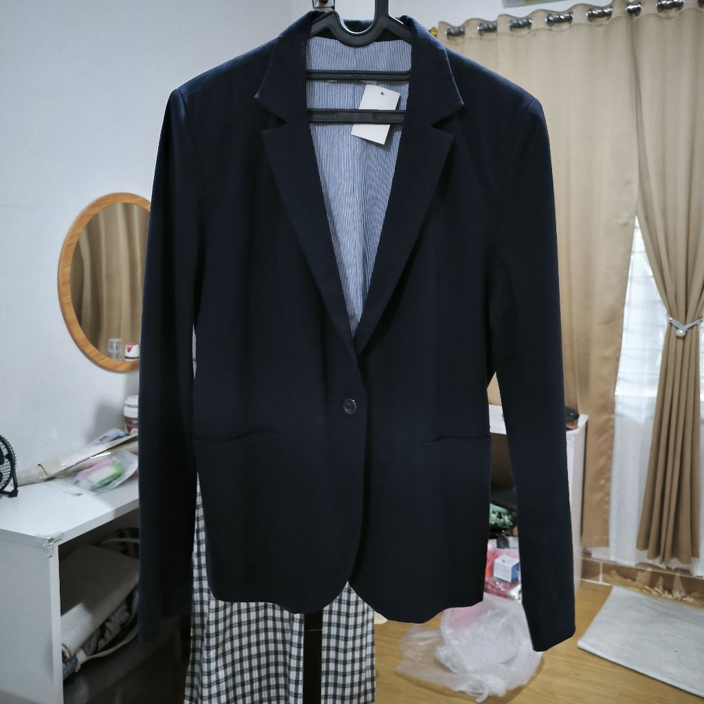 Jas Biru Dongker Formal Wanita Original Valino no 14 Tebal High Quality Second