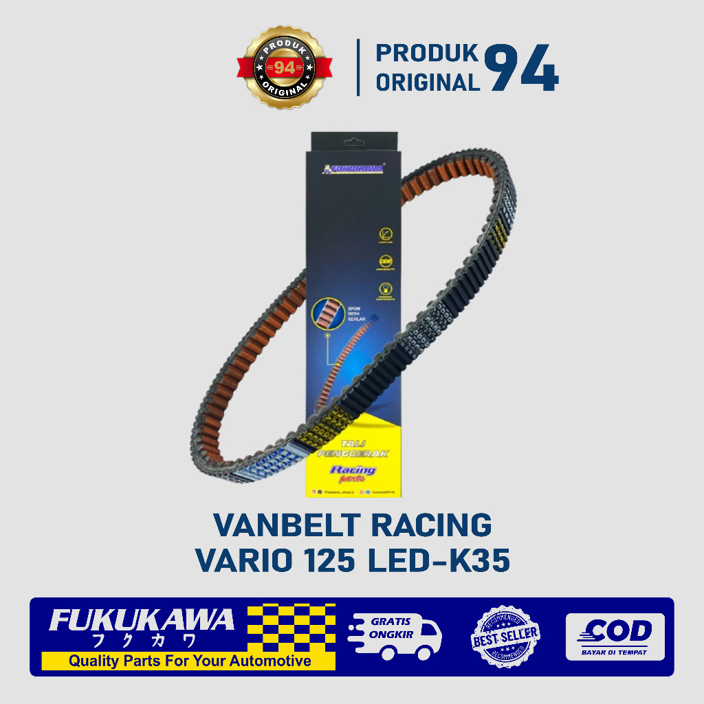 Vanbelt Racing Vario 125 Led V belt Fanbelt Racing Vario 125 Led K35 Original Fukukawa