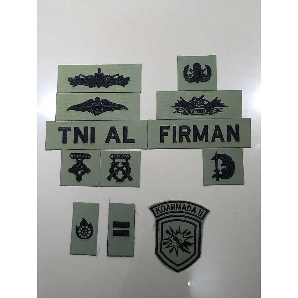 BRIVET PDL TNI Al .KRI, TNI, KKO SAGE GREEN