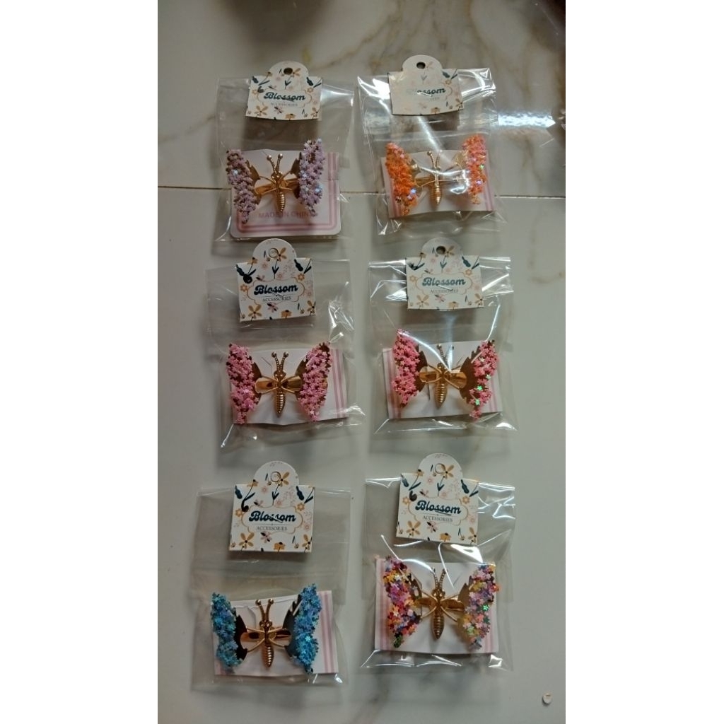 jepit kupu-kupu jadul (bisa gerak)