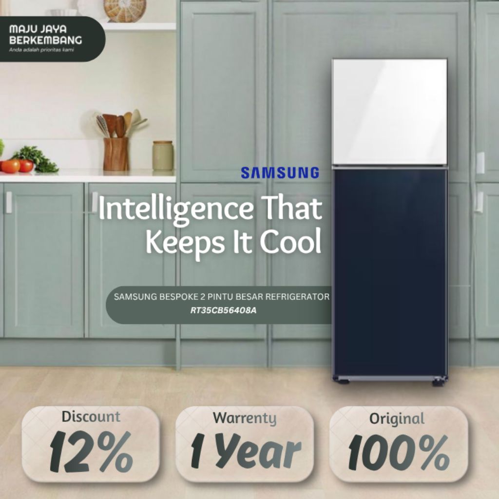 SAMSUNG BESPOKE KULKAS 2 PINTU BESAR REFRIGERATOR RT35CB56408A

