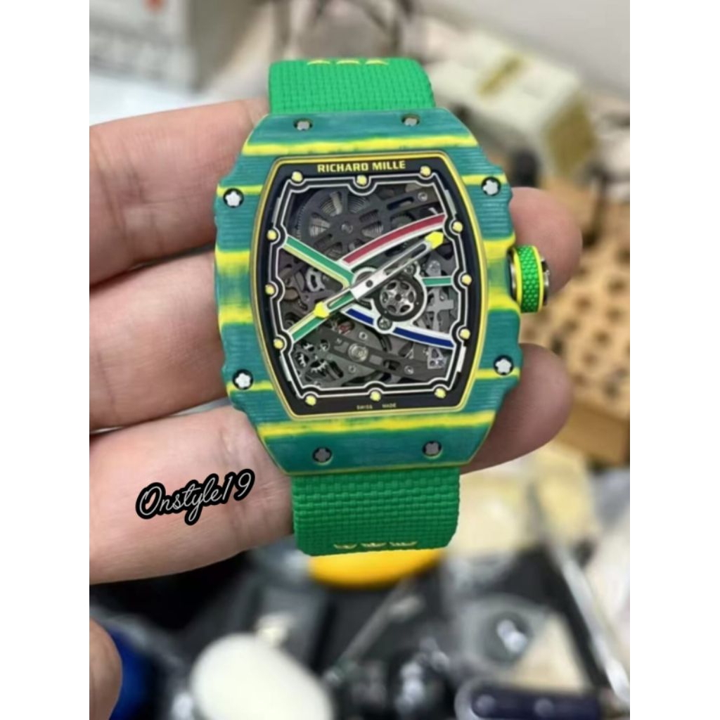 JAM TANGAN RM67 67-02 GREEN CARBON FIBER LIMITED EDITION