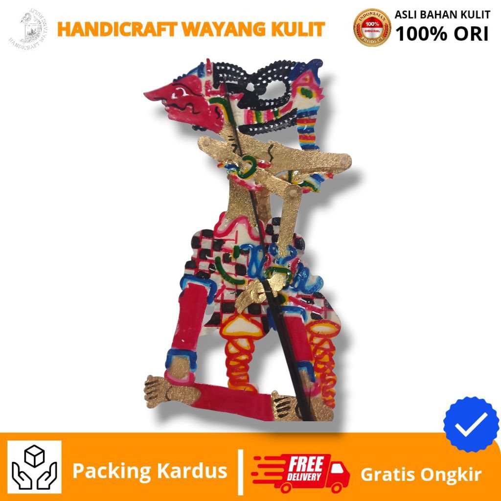 Wayang Kulit Setiyaki Bahan Kulit Sapi Tebal Dobel