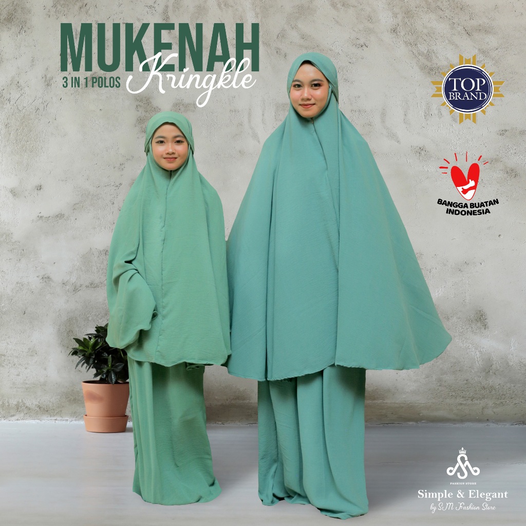 mukena anak 3 in 1 Cringkel airflow Mukena 3IN 1 Mukena anak cringkel Mukena Lesti polos terbaru