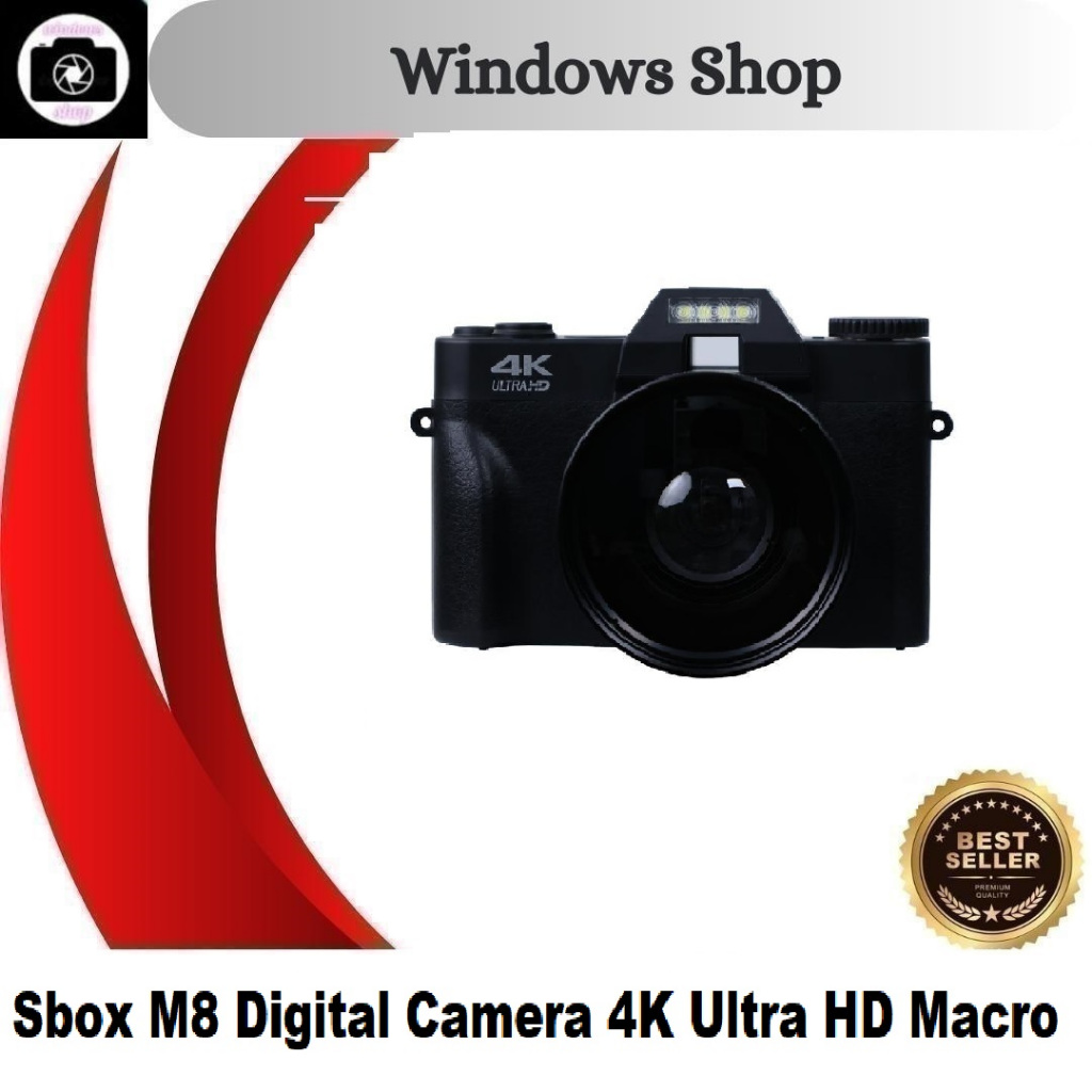 Sbox M8 Digital Camera 4K Ultra HD Macro Lens