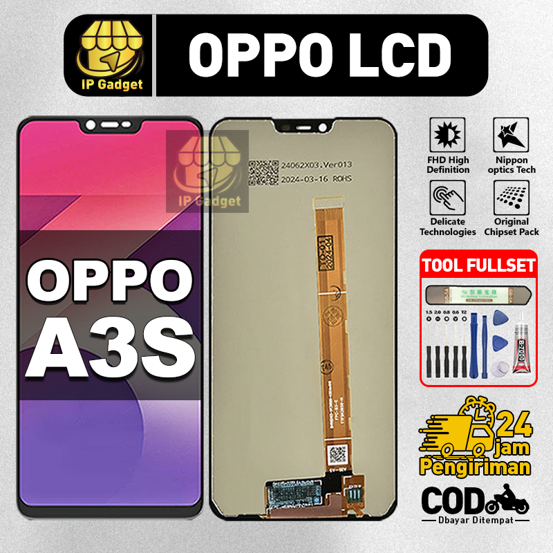 LCD for OPPO A3S Fullset Original-IPGadget LCD HP OPPO A3S Asli-Touchscreen Layar Sentuh Touch Scree