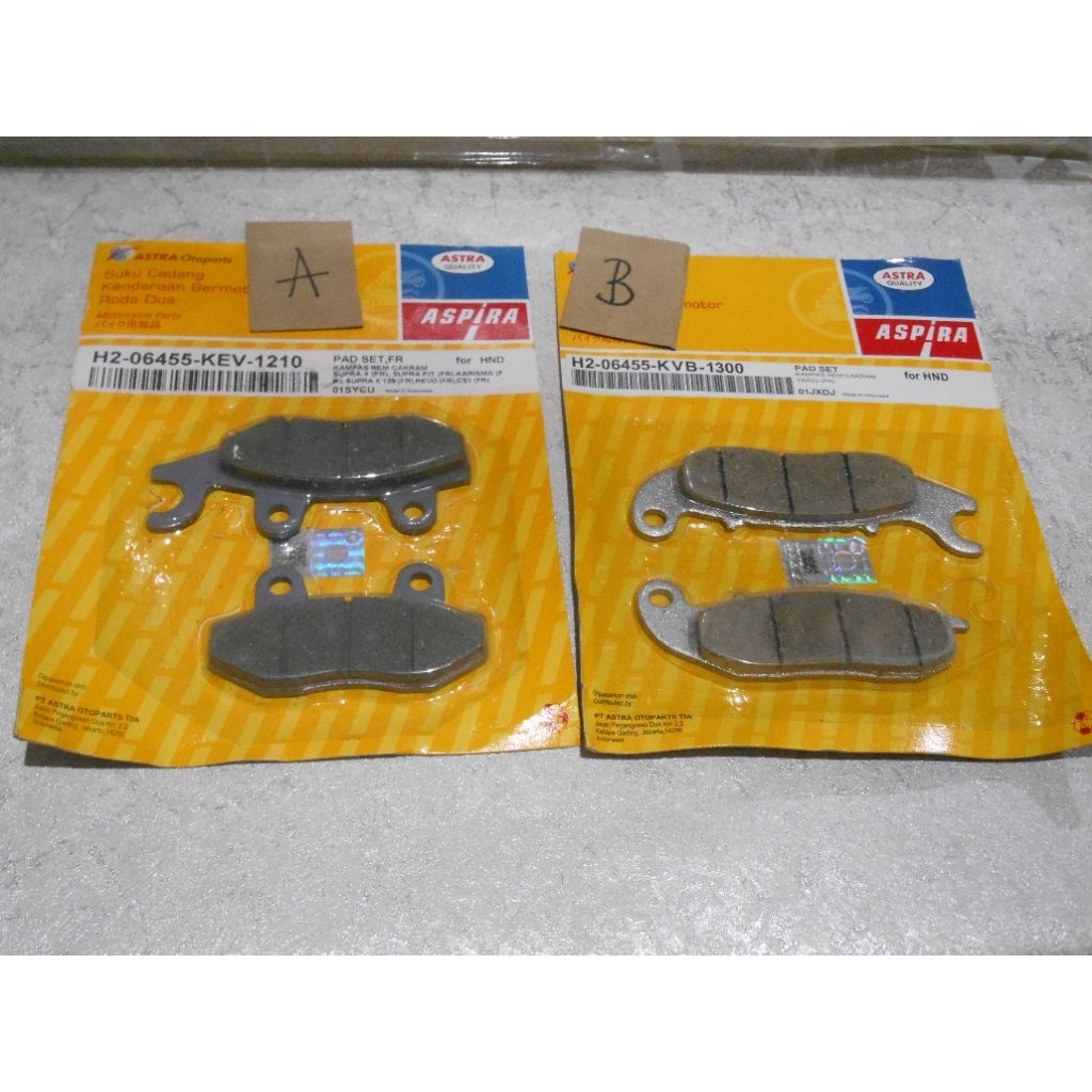 Kampas rem cakram depan suprax, vario old, crf150 aspira