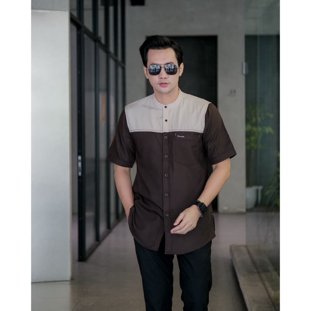 Koko Modern Baju Muslim Brown Lawnan by ilnaf