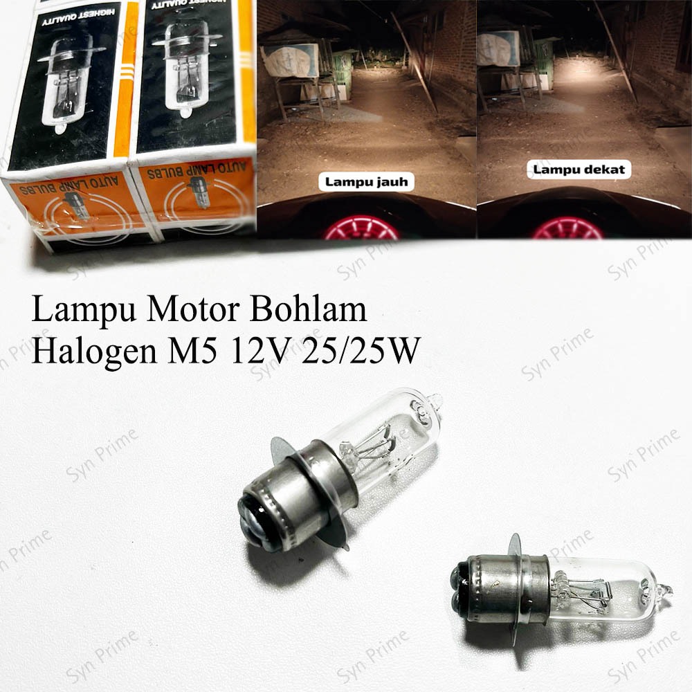 Lampu Motor Bohlam Halogen Aksesoris Motor Lampu Bohlam Untuk Tipe Manual & Matic