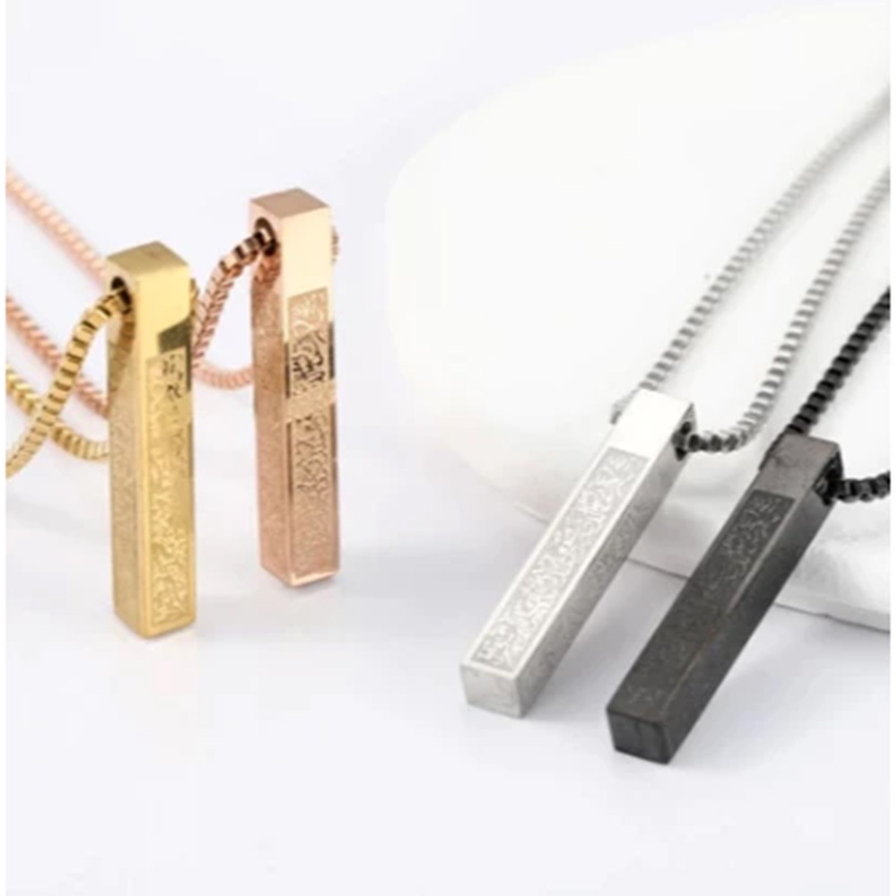 Kalung Ayat Kursi Titanium Anti Karat Arab Islami Muslim Berlapis Emas Lafadz Allah Muhammad Kalung 