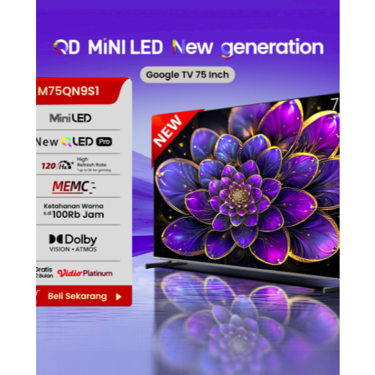 QD MINI LED CHANGHONG 75 INCH GOOGLE TV - M75QN9S1