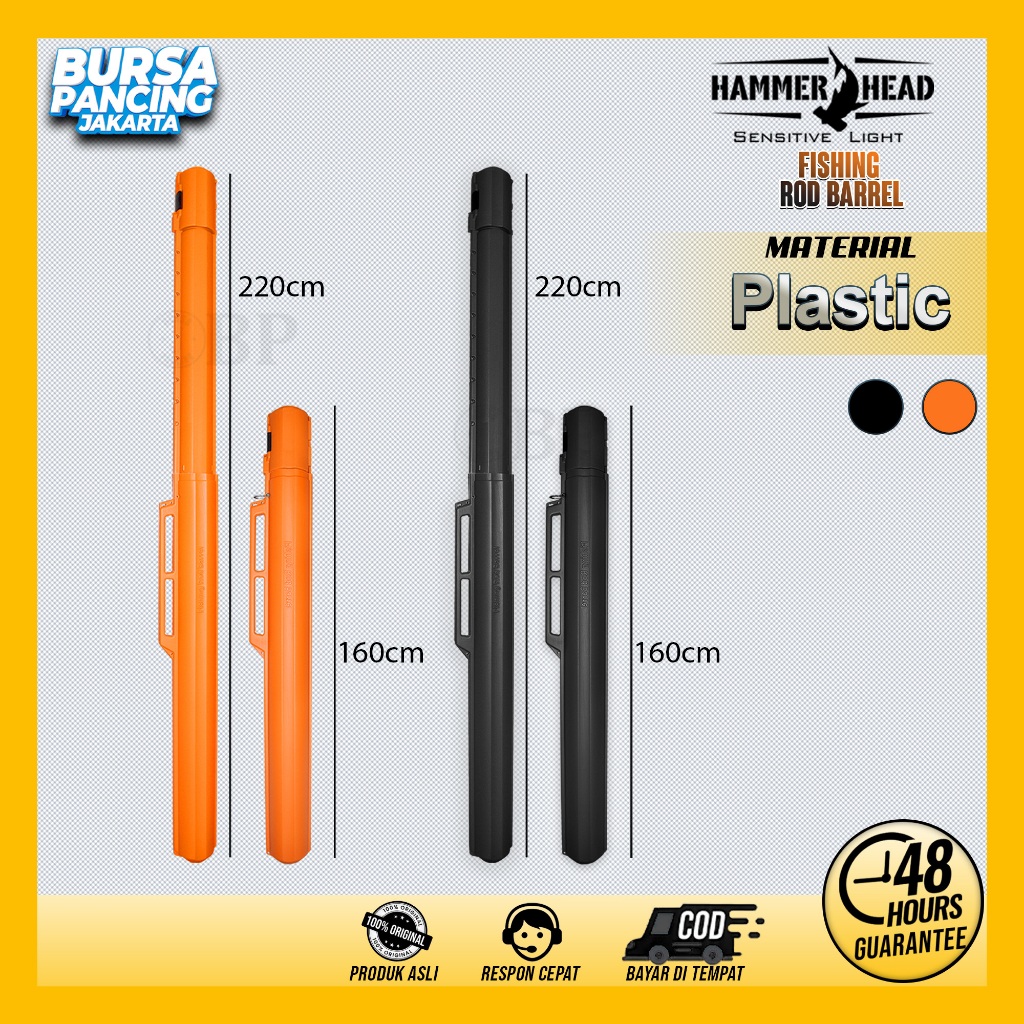 HAMMER HEAD Tas Tabung Joran ROD BARREL A012 Hard Case Bahan Kuat Cocok Untuk Trip Jauh