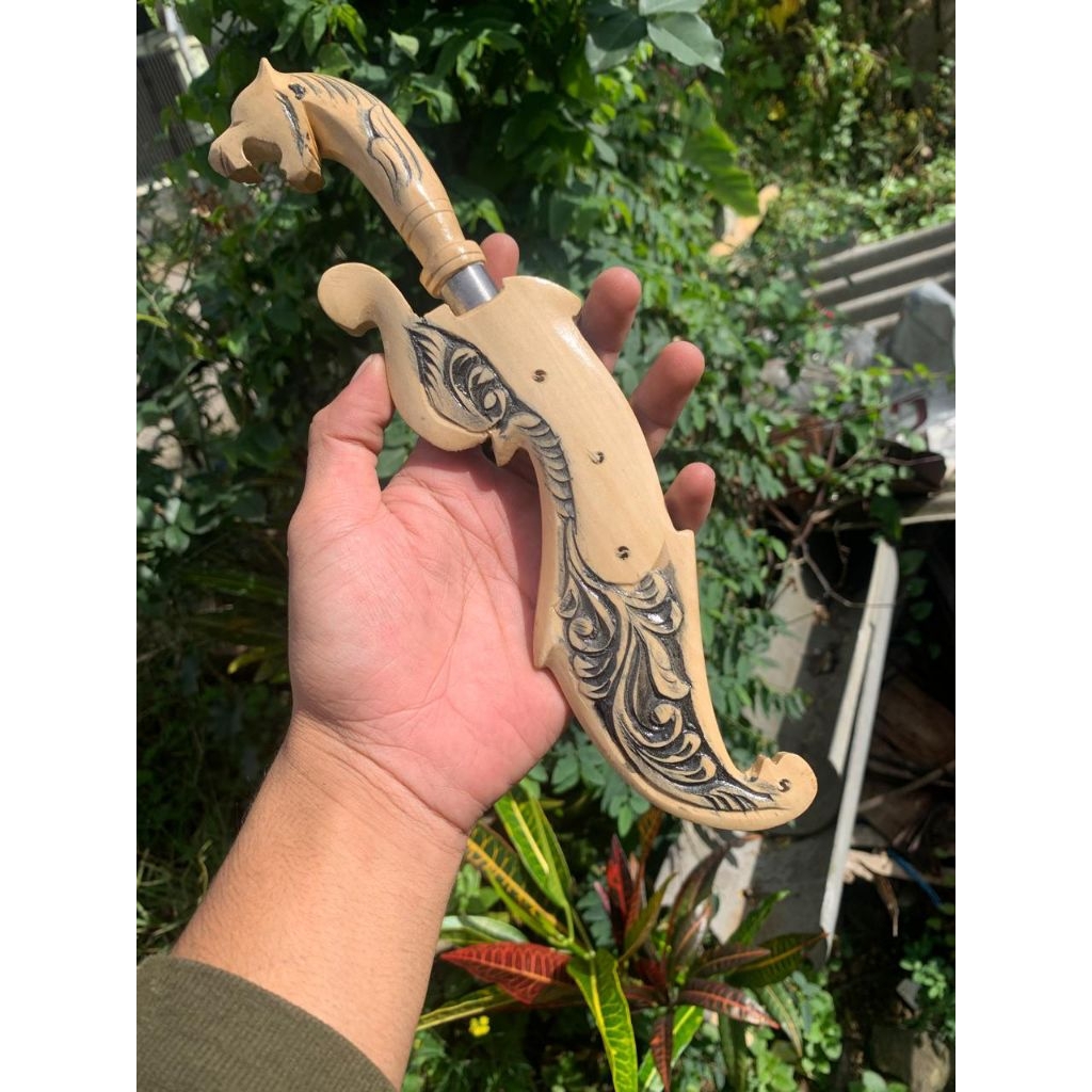 KUJANG SUNDA ASLI BAJA KAYU KOPI ASLI TAJAM