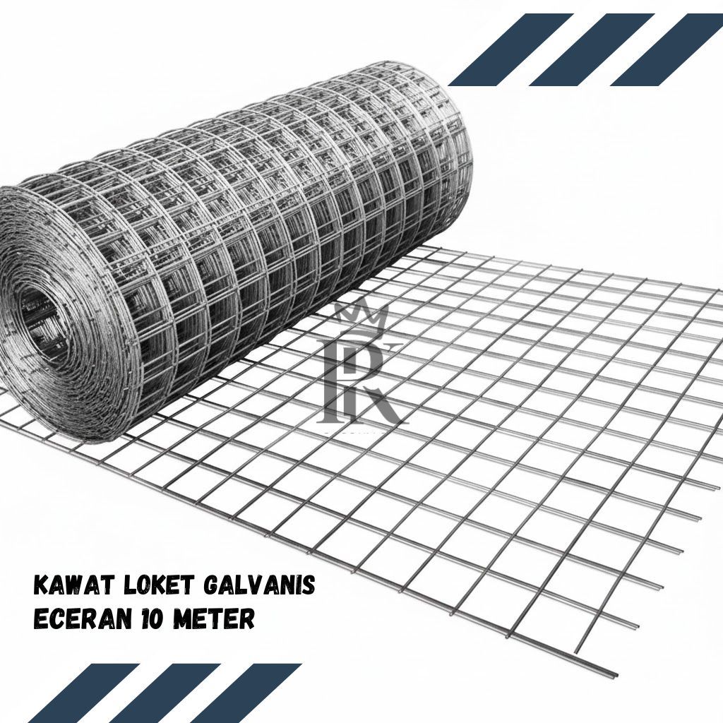 KAWAT LOKET GALVANIS ANTI KARAT / RAM WIREMESH GALVANIS PANJANG 10 METER | KAWAT KANDANG ANTI KARAT 