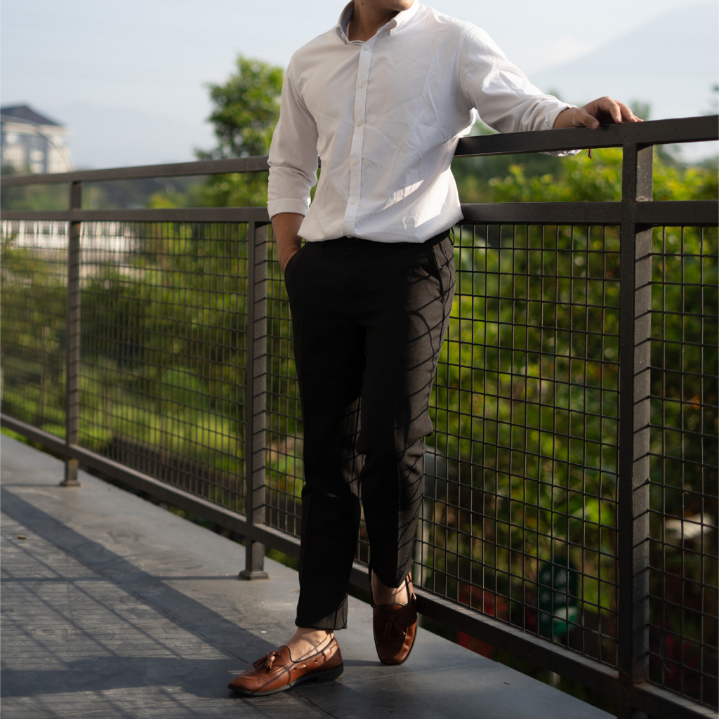 JoMichael | Semi Wool Trouser | Celana Formal Pria Slim Fit