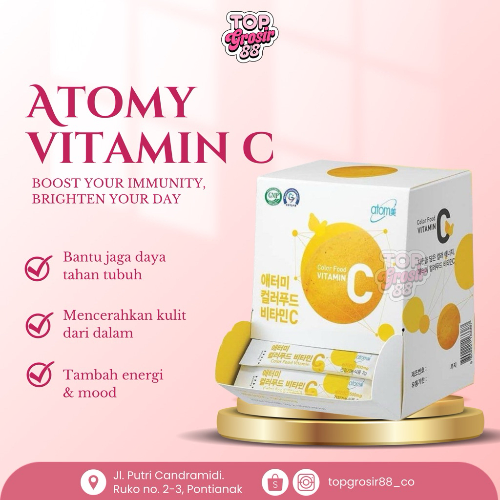 (10 Sachet) Atomy Vitamin C Sachet Original 100% | Atomy COLOR FOOD VITAMIN C | colorfood vit c HALA