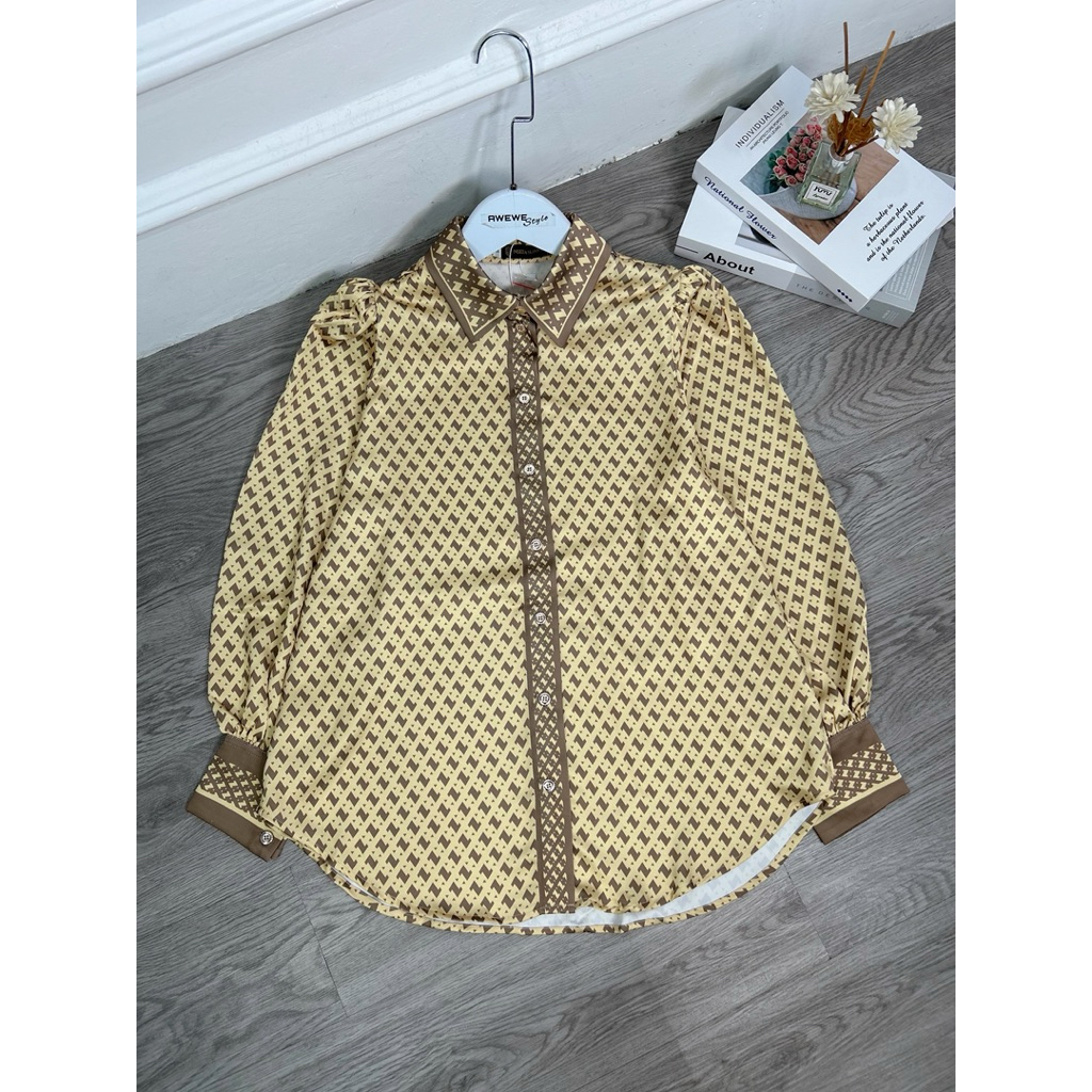 Zetta blouse / Blouse silk motif wanita