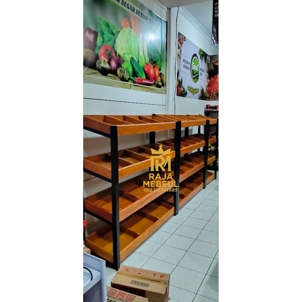 rak sayur rak buah rak sekat rak susun rak kayu rak warung rak serbaguna