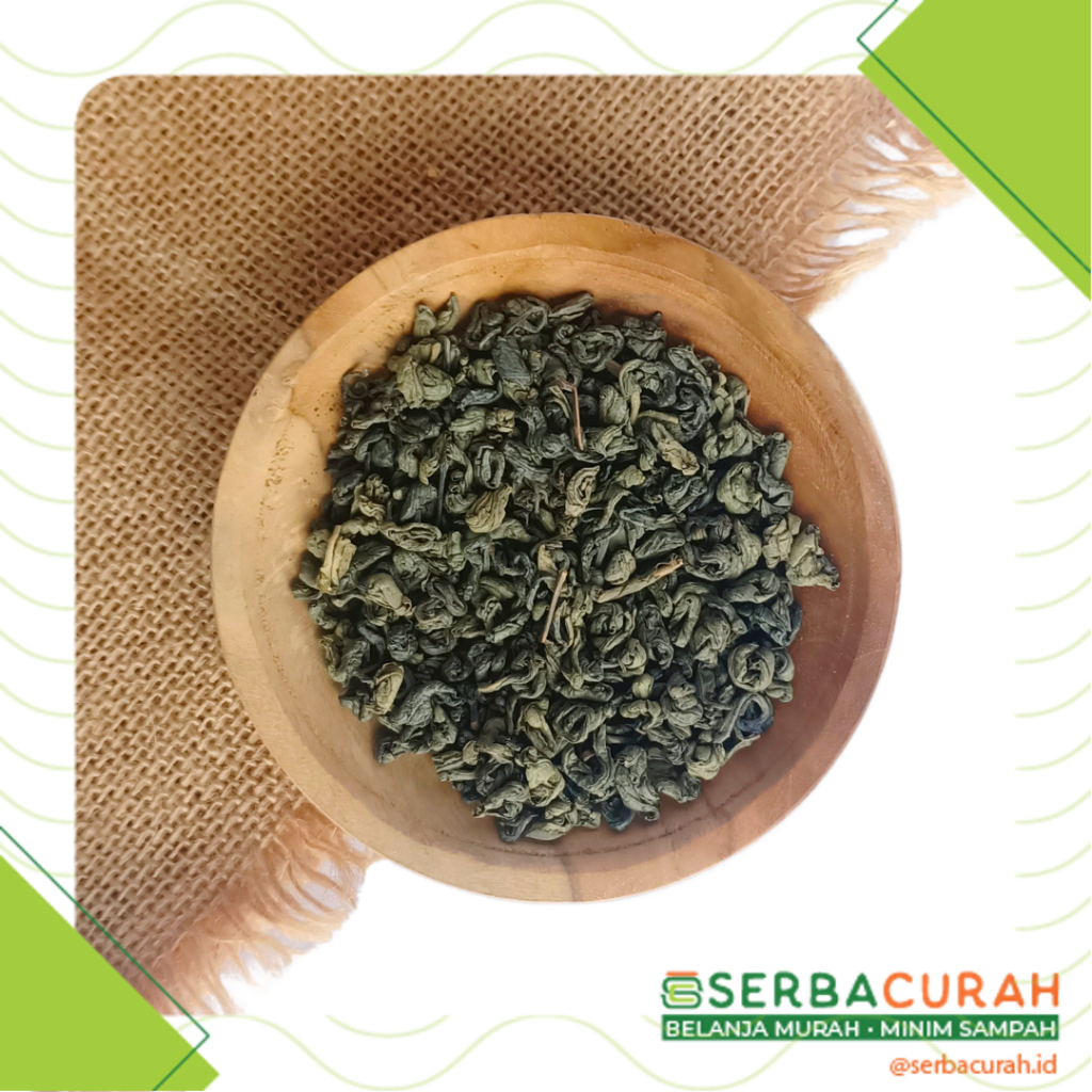 Teh Hijau Lokal Curah  | Local Loose Green Tea | 100 gr | Kemasan Kertas