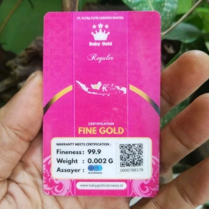 Baby Gold Certificate Emas 0,002 G