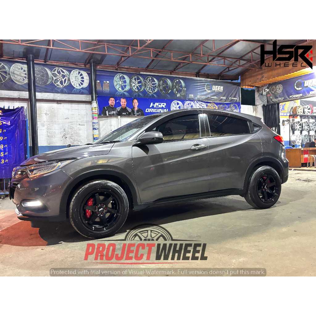 velg mobil honda hrv r19 hsr tokyo lubang 5x100 5x114 glossy black