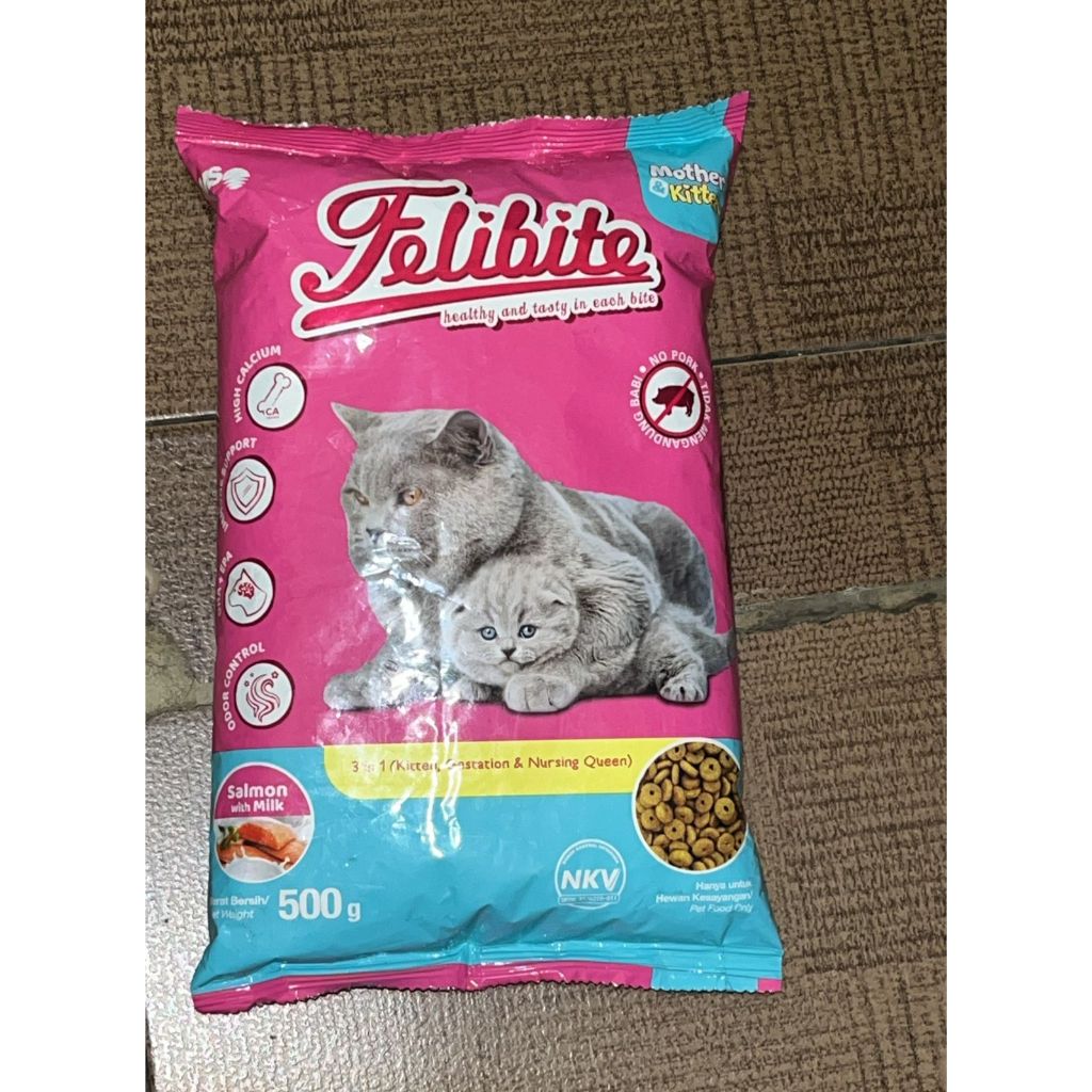 Felibite Mother & Kitten Salmon with Milk Donat  - Pakan Makanan Kucing  Felibite - Makanan Kucing K