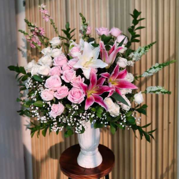 Bunga Meja mawar rangkaian bunga mawar bunga meja jumbo besar Bunga Hiasan Rangkaian Bunga mawar