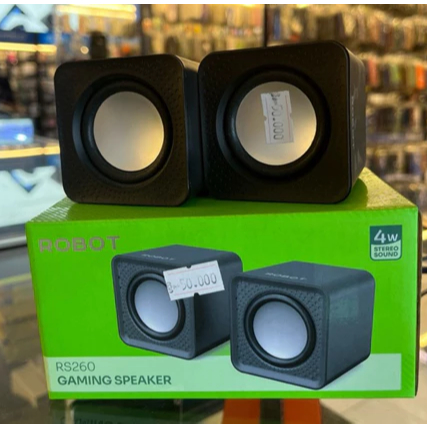 ROBOT RS260 Speaker Komputer Mini 4W Deep Bass - Speaker Laptop Gaming Portable USB 3.5mm