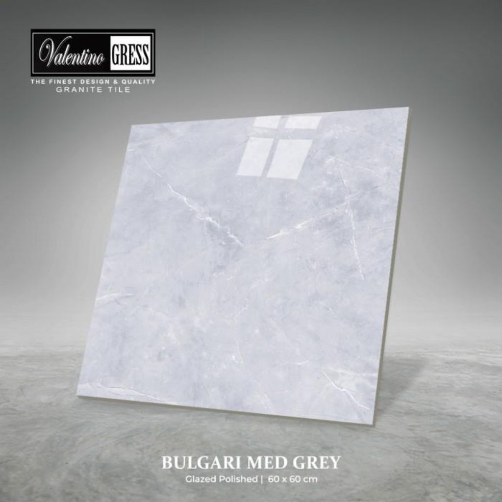 Granit 80x80 Bulgari Med Grey Valentino Gress Glazed Polished