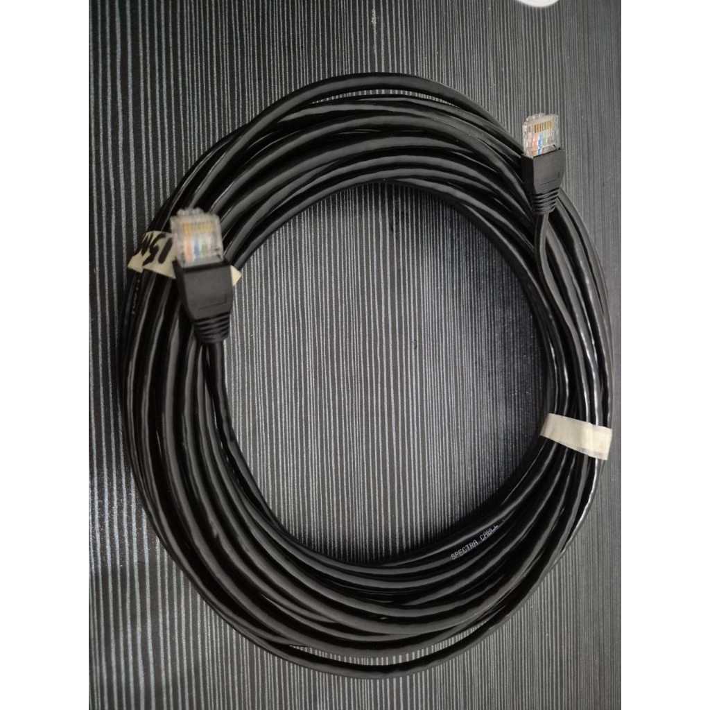 Kabel Wifi Lan 15 Meter Outdoor Tinggal Pakai Cat-5
