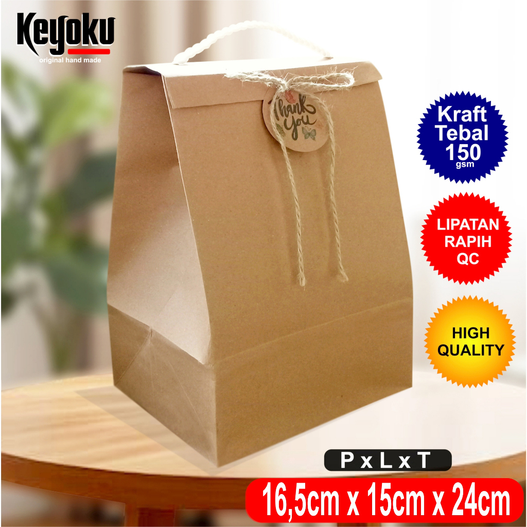 TAS KADO TOPLES PAPER BAG POLOS,HAMPERS ULANG TAHUN,TAS UNIK LEBARAN,PAPER BAG TOPLES KUE KERING