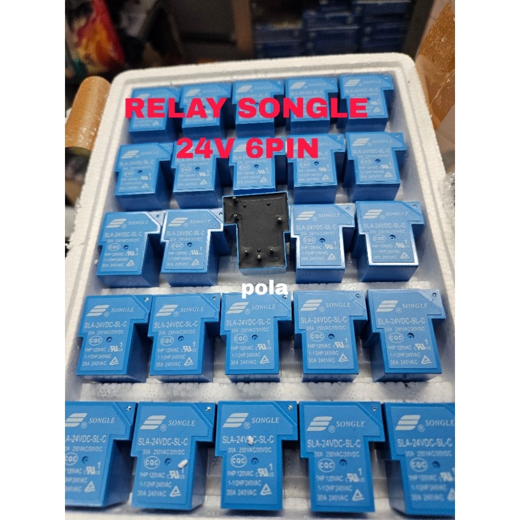RELAY KODOK 24V 6Pin RELAY PCB 24V 6PIN 30A SONGLE