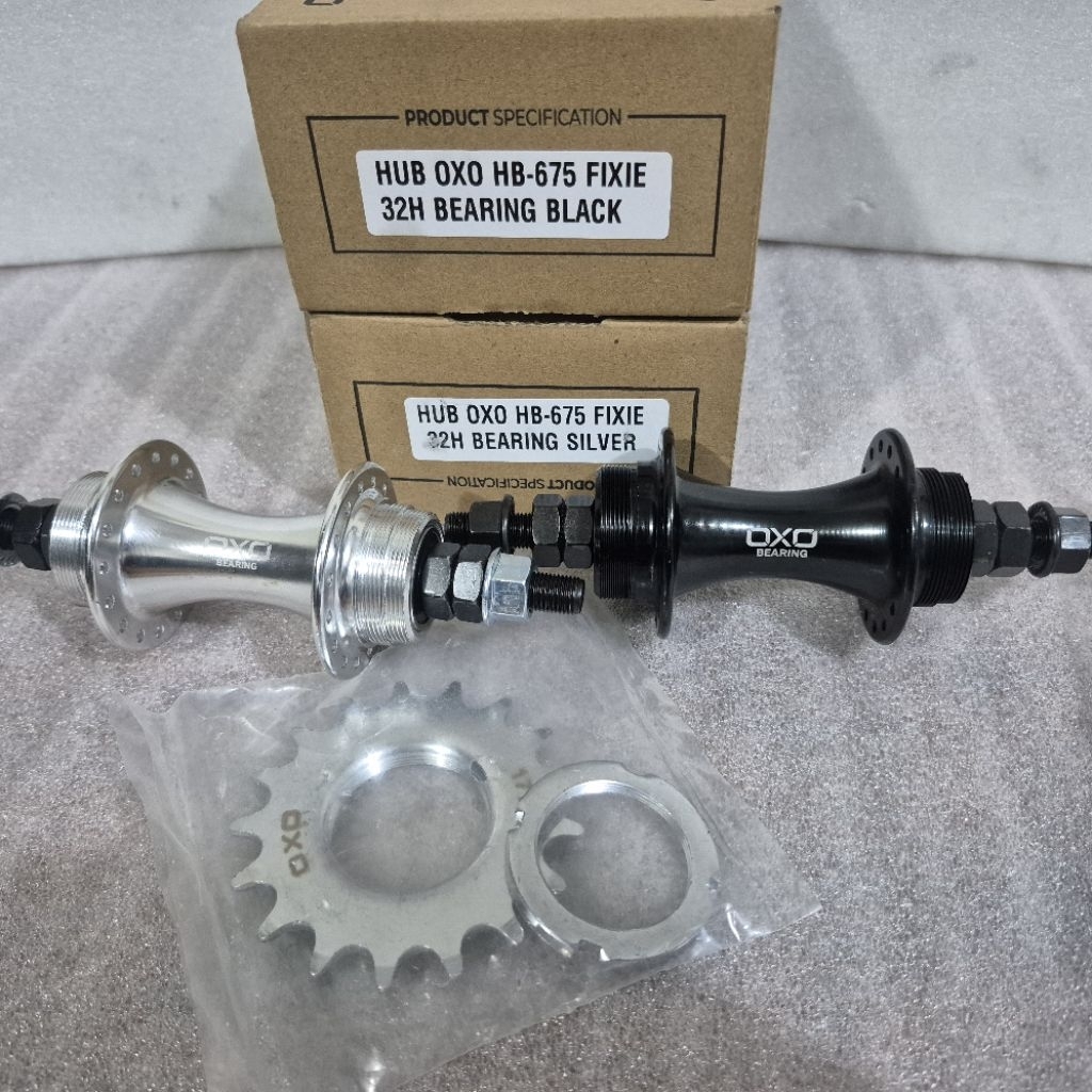Freehub sepeda Fixie OXO HB 675 32 hole Doltrap bearing cog lock 17t belakang saja