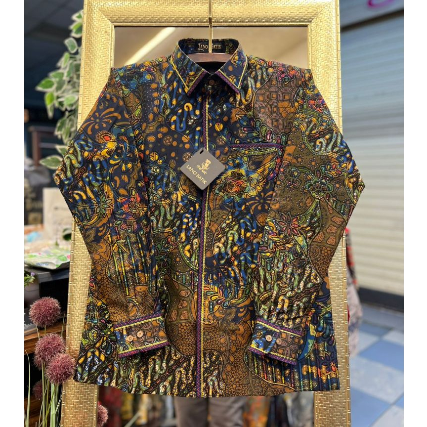 Lano Batik Semi Jas - Kemeja Batik Smock Semi Jas - Seno Remek - Baju Batik Pria - Kemeja Batik Pria