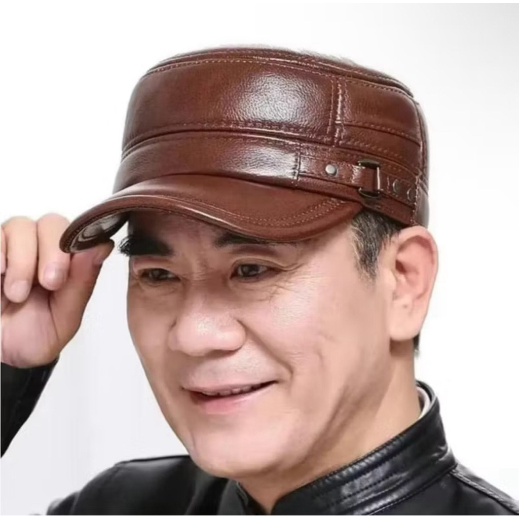 TOPI PRIA KOMANDO KULIT PREMIUM