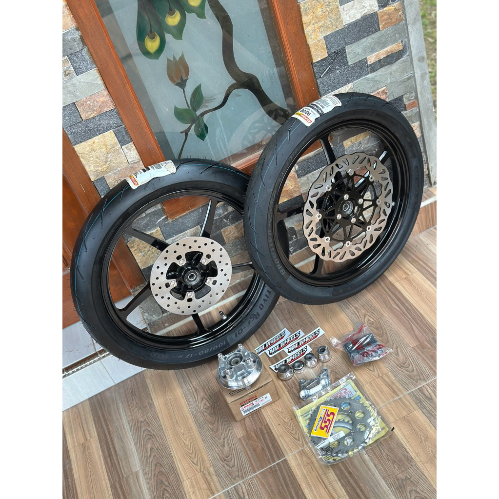 WHEELSET VND / MUTAKIN NINJA SS, R, RR, VELG NINJA FULL SET TINGGAL PAKEK