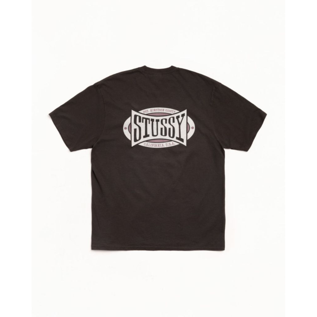 Atasan Pria kaos Stussy CHAMPION OVAL TEE PIGMENT DYED