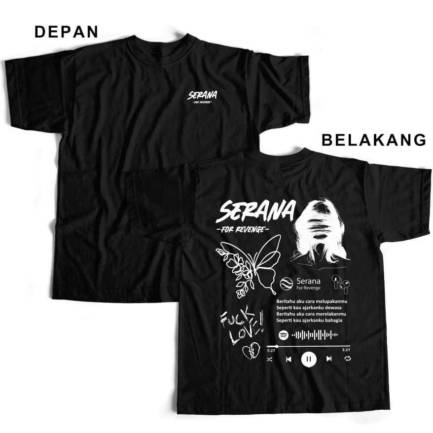 Kaos Unisex Serana For Revenge Katun 30s