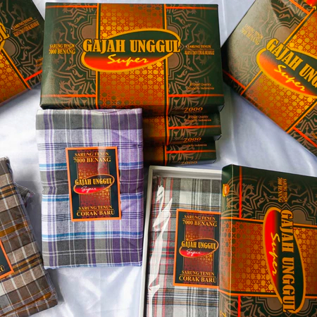 Terlaris Sarung Gajah Unggul Super Saring Tenun 7000 Benang sarung gajah unggul tenun Doby