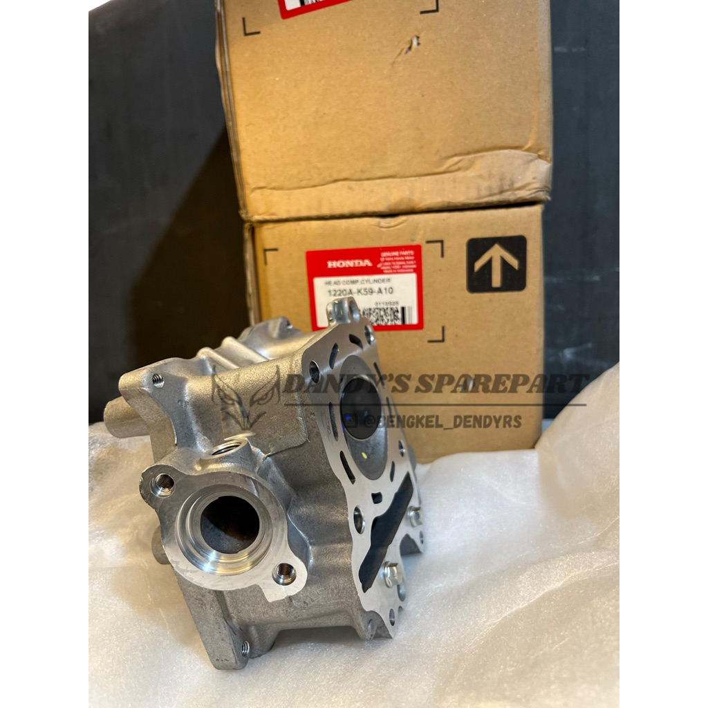 Head Vario 150 BLOK HEAD VARIO 150 K59 CYLINDER HEAD ORIGINAL + BAUT TANAM KNALPOT + MUR KNALPOT
