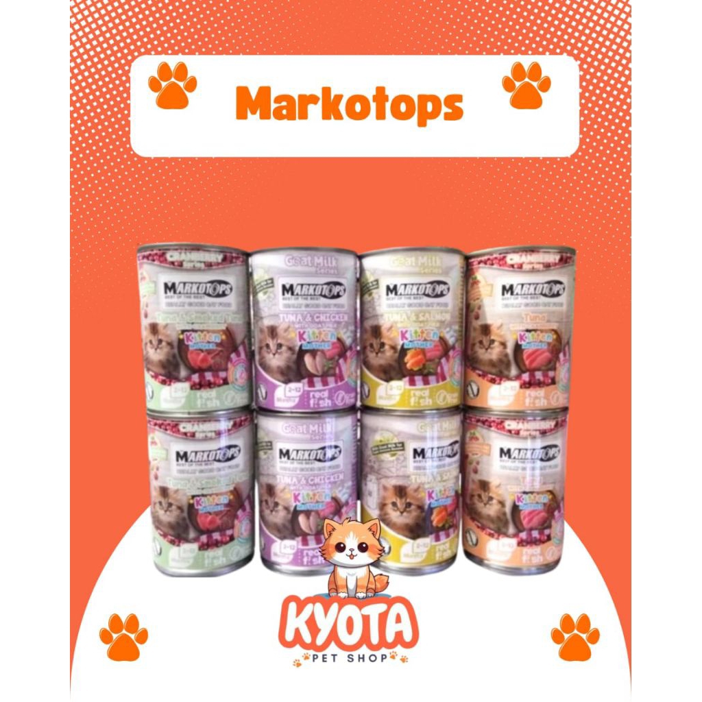 Makanan Kucing Markotops Kaleng 400gr Adult & Kitten