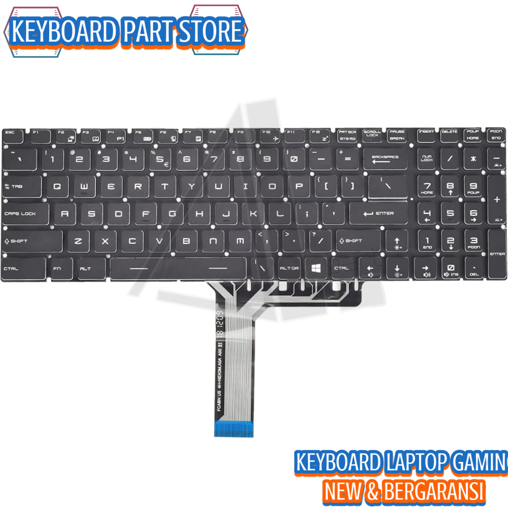 Keyboard MSI MSI GE73 Raider 8RE GE73 Raider 8RF MSI GE65 GL65 GP65 GE73 GS75 GL75 NSK-FCBBN GL65 Le