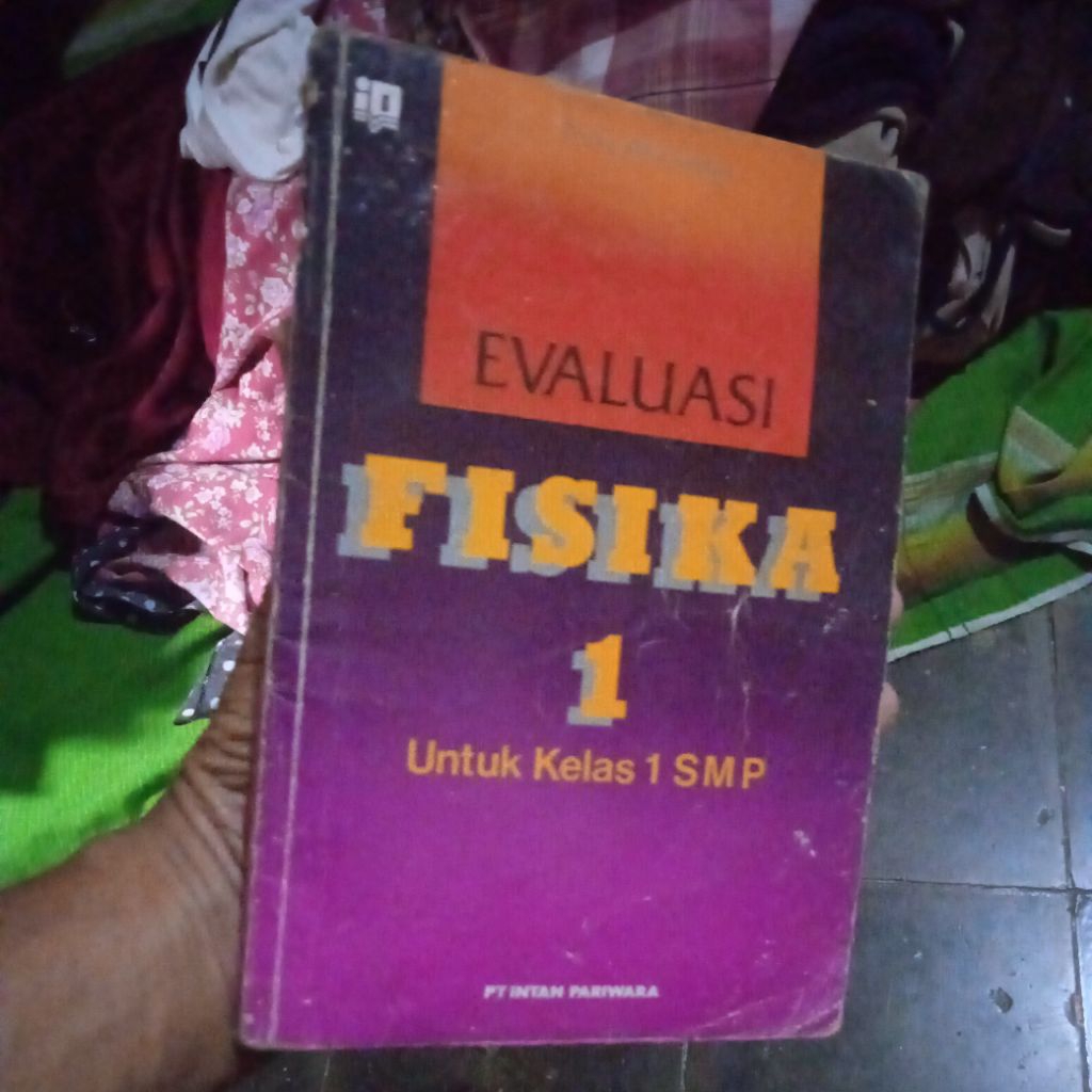 buku Evaluasi Fisika 1, untuk kelas 1 SMP, buku original jadul
