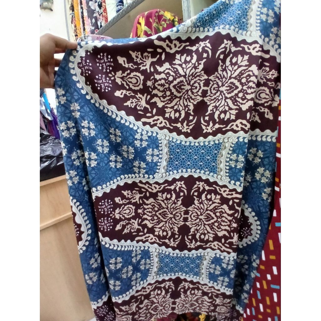 Kain/Bahan wolpis motif meteran//Bahan wolpeach kwalitas premium//Kain wolfis motif meteran(WK36)