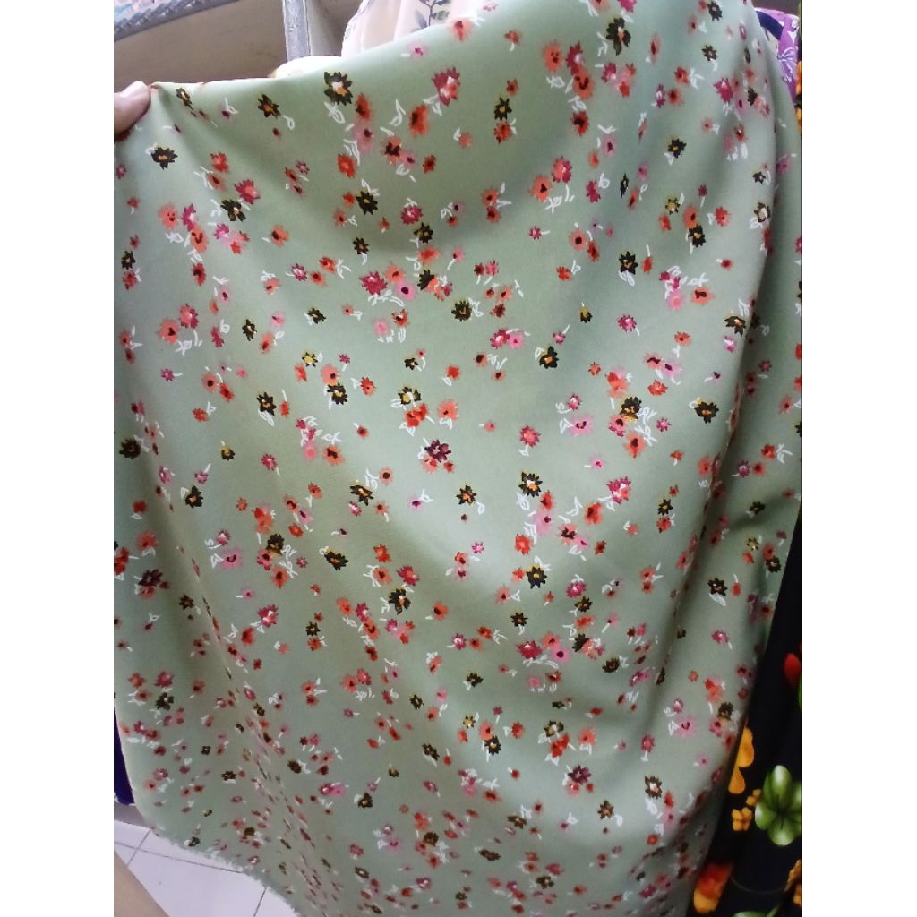 Kain/Bahan wolpis motif meteran//Bahan wolpeach kwalitas premium//Kain wolfis motif meteran(WK61)