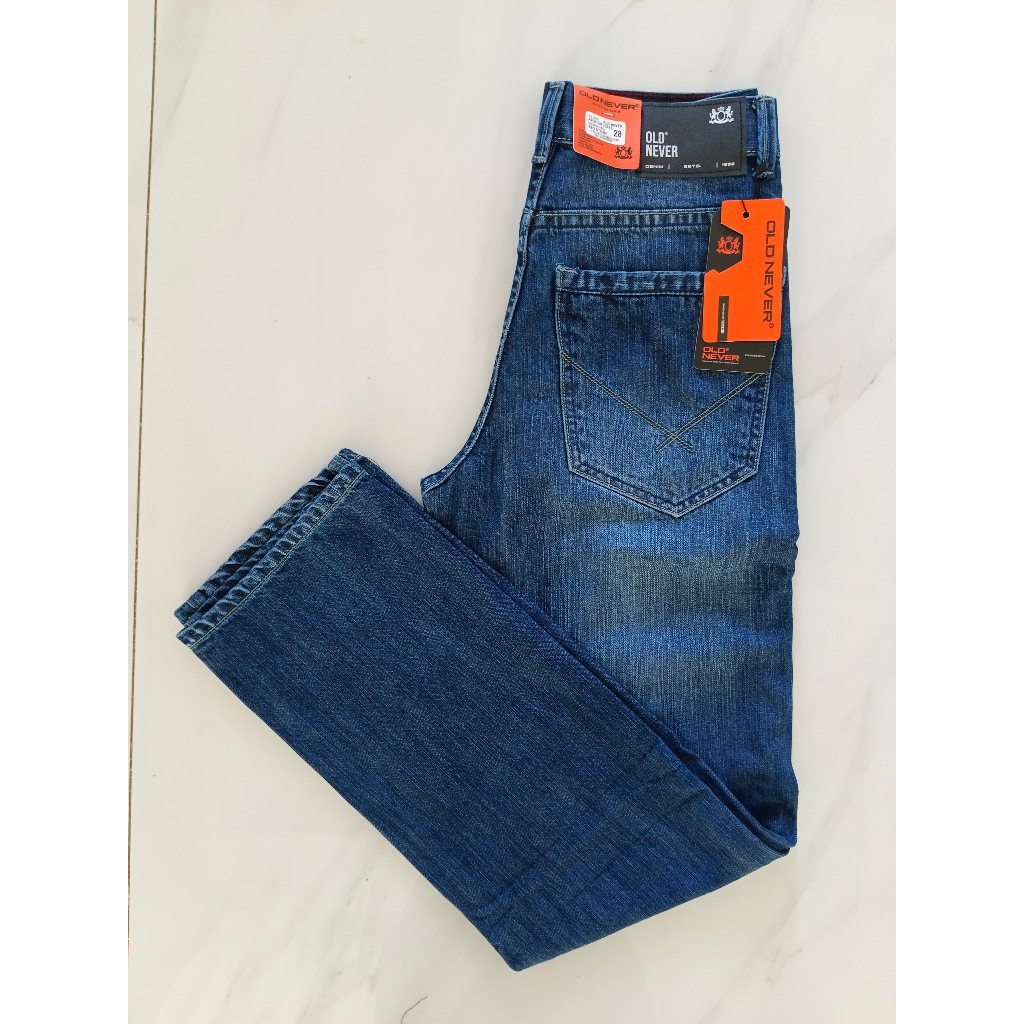 Celana Jeans Panjang Pria OLD NEVER Cutting Regular