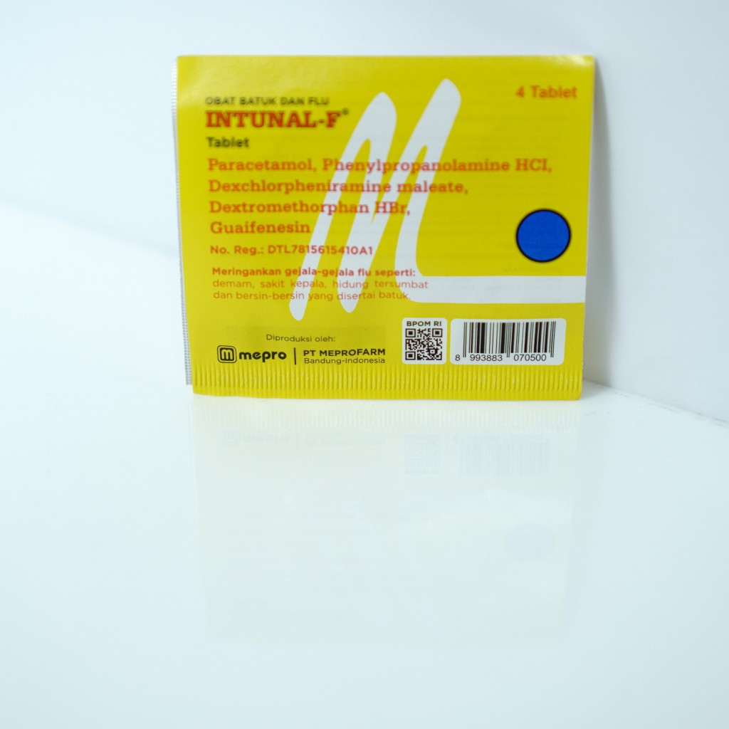 Intunal F Forte Kuning Tablet Strip isi 4 Tablet