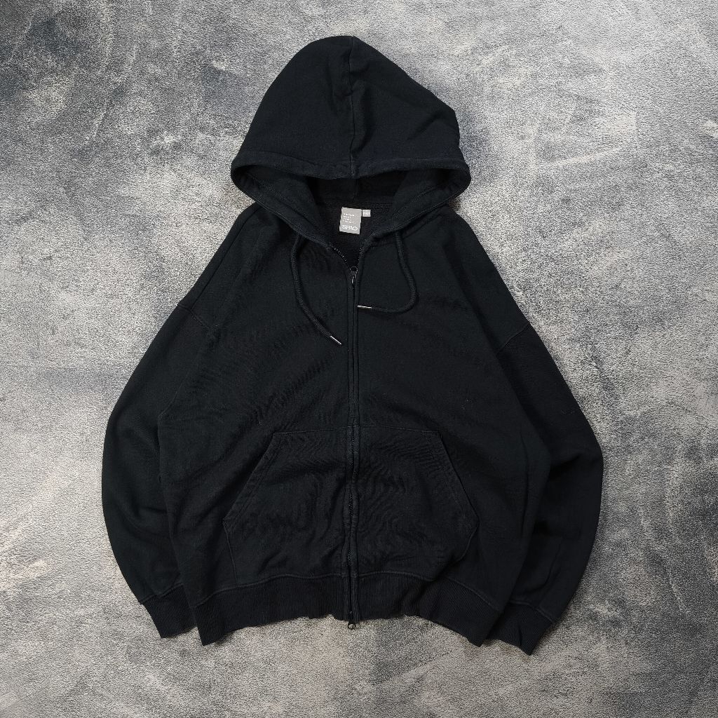 zip hoodie Basic Spao Hitam