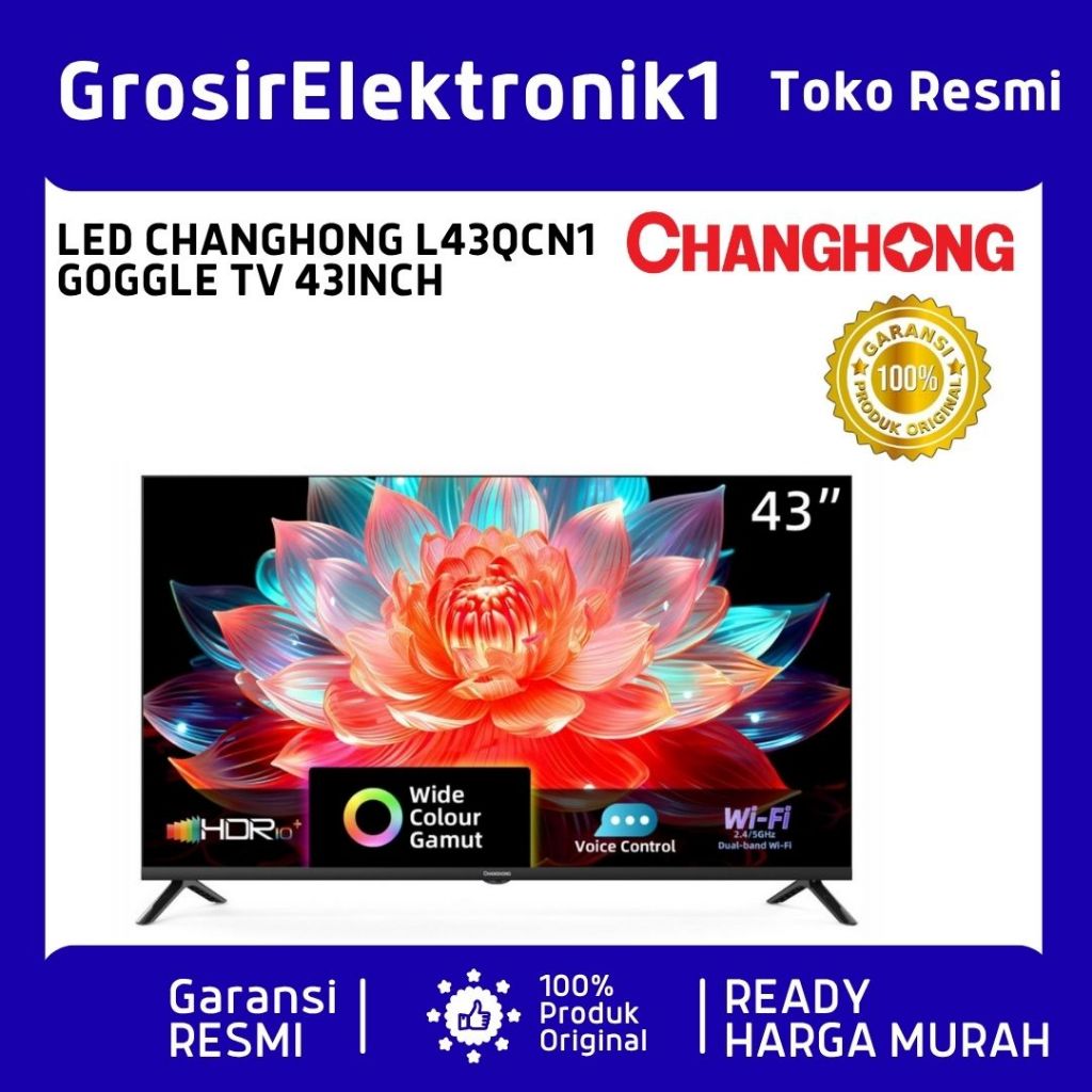 Changhong QLED TV 43 inch FHD Google Smart TV Digital TV L43QCN1