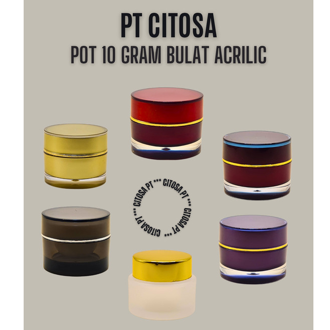 Pot Cream 10 Gr Bulat Acrilic / Pot Acrilic / Pot Cream Acrilic / Pot Kosmetik / Pot Krim Wajah / Po